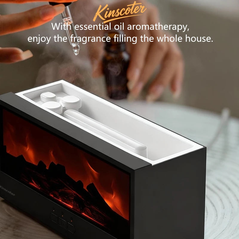 Fireplace Flame Diffuser™  Cozy Humidifier & Aromatherapy